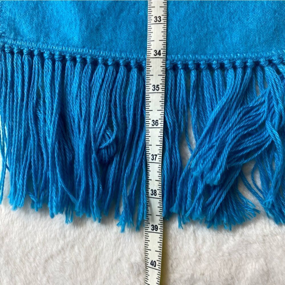 Alpaca Camargo Turquoise Blue Alpaca Blebd Scarf - Picture 7 of 8